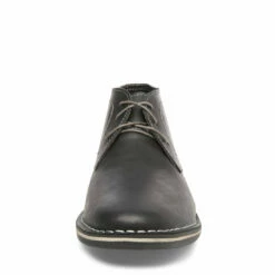 Flash Sale 🧨 SteveMadden HARKEN BLACK LEATHER 🎉 -Steve Madden Shoes For Men Sales STEVEMADDEN BOOTIES HARKEN BLACK LEATHER FRONT
