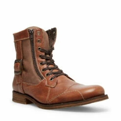 Steve Madden Shoes For Men Sales -Steve Madden Shoes For Men Sales STEVEMADDEN BOOTS SIDETRACK COGNAC LEATHER