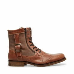 Outlet ๐ SteveMadden SIDETRACK BLACK LEATHER ๐งจ 13 Outlet ๐ SteveMadden SIDETRACK BLACK LEATHER ๐งจ -Steve Madden Shoes For Men Sales STEVEMADDEN BOOTS SIDETRACK COGNAC LEATHER SIDE