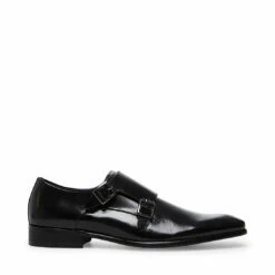 Cheap 🛒 SteveMadden BEAUMONT BLACK LEATHER 😍 -Steve Madden Shoes For Men Sales STEVEMADDEN DRESS BEAUMONT BLACK LEATHER SIDE 1