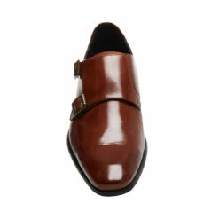 Hot Sale 😀 SteveMadden BEAUMONT COGNAC LEATHER ⌛ -Steve Madden Shoes For Men Sales STEVEMADDEN DRESS BEAUMONT COGNAC LEATHER TOP
