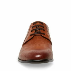 Outlet 🔥 SteveMadden PERRIS COGNAC LEATHER ✔️ -Steve Madden Shoes For Men Sales STEVEMADDEN DRESS PERRIS COGNAC LEATHER FRONT