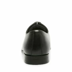 New ⌛ SteveMadden PREY BLACK LEATHER 🔔 -Steve Madden Shoes For Men Sales STEVEMADDEN DRESS PREY BLACK LEATHER BACK
