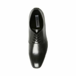 New ⌛ SteveMadden PREY BLACK LEATHER 🔔 -Steve Madden Shoes For Men Sales STEVEMADDEN DRESS PREY BLACK LEATHER TOP