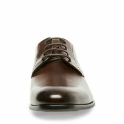 Brand new ✨ SteveMadden PREY BROWN LEATHER 💯 -Steve Madden Shoes For Men Sales STEVEMADDEN DRESS PREY BROWN LEATHER FRONT