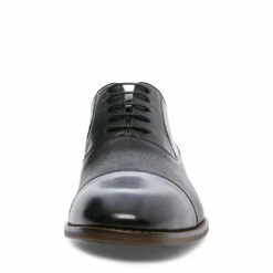 Best reviews of 💯 SteveMadden PROCTOR BLACK LEATHER ✨ -Steve Madden Shoes For Men Sales STEVEMADDEN DRESS PROCTOR BLACK LEATHER FRONT