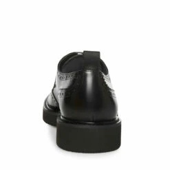 Deals 👏 SteveMadden ADRICK BLACK LEATHER 🔔 -Steve Madden Shoes For Men Sales STEVEMADDEN SHOES ADRICK BLACK LEATHER BACK