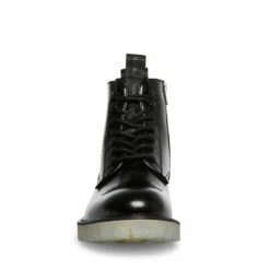Budget 💯 SteveMadden BERLIN BLACK LEATHER 👍 -Steve Madden Shoes For Men Sales STEVEMADDEN SHOES BERLIN BLACK LEATHER FRONT