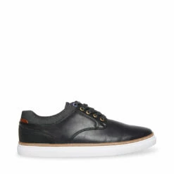Cheapest 🛒 SteveMadden GULLY TAN LEATHER 🛒 -Steve Madden Shoes For Men Sales STEVEMADDEN SHOES GULLY BLACK LEATHER SIDE