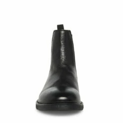 Buy ⌛ STEVEMADDEN PEDRO BLACK LEATHER 💯 -Steve Madden Shoes For Men Sales STEVEMADDEN SHOES PEDRO BLACK LEATHER FRONT