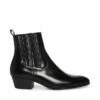 Best Pirce 🛒 SteveMadden PIERRE BLACK LEATHER 💯