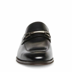 Flash Sale 🌟 SteveMadden POINTE BLACK LEATHER 😍 -Steve Madden Shoes For Men Sales STEVEMADDEN SHOES POINTE BLACK LEATHER FRONT