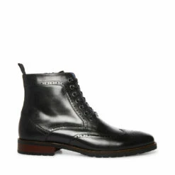 Best Pirce 👏 SteveMadden TILMAN BLACK LEATHER 😍 -Steve Madden Shoes For Men Sales STEVEMADDEN SHOES TILMAN BLACK SIDE 2