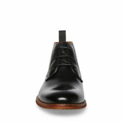 Cheap 🌟 SteveMadden FAVIEN BLACK LEATHER ❤️ -Steve Madden Shoes For Men Sales STEVEMADDEN SHOES FAVIAN BLACK FRONT
