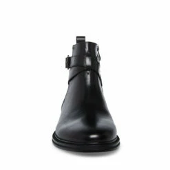 Buy ⭐ STEVEMADDEN MATTHEW BLACK LEATHER ❤️ -Steve Madden Shoes For Men Sales STEVEMADDEN SHOES MATTHEW BLACK LEATHER FRONT