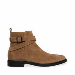Buy ⭐ STEVEMADDEN MATTHEW BLACK LEATHER ❤️ -Steve Madden Shoes For Men Sales STEVEMADDEN SHOES MATTHEW TAUPE SUEDE SIDE
