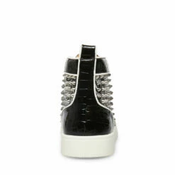 Flash Sale 🎉 SteveMadden PROMOTER-S BLACK SILVER ❤️ -Steve Madden Shoes For Men Sales STEVEMADDEN SHOES PROMOTER S BLACK SILVER BACK