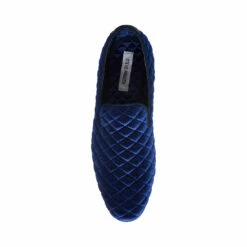 Top 10 🤩 SteveMadden QUINTIN BLUE VELVET 👏 -Steve Madden Shoes For Men Sales STEVEMADDEN SHOES QUESTT BLUE VELVET TOP