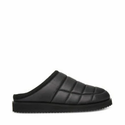 Budget 🎉 SteveMadden SLIDE BLACK ⌛ -Steve Madden Shoes For Men Sales STEVEMADDEN SHOES SLIDE BLACK SIDE 1