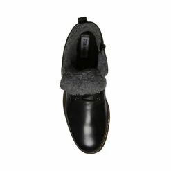 Buy ⭐ SteveMadden STRATEGYY BLACK LEATHER ⭐ -Steve Madden Shoes For Men Sales STEVEMADDEN SHOES STRATEGY BLACK TOP