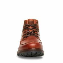 Budget 🌟 SteveMadden TREKKER COGNAC LEATHER 😍 -Steve Madden Shoes For Men Sales STEVEMADDEN SHOES TREKKER COGNAC LEATHER FRONT